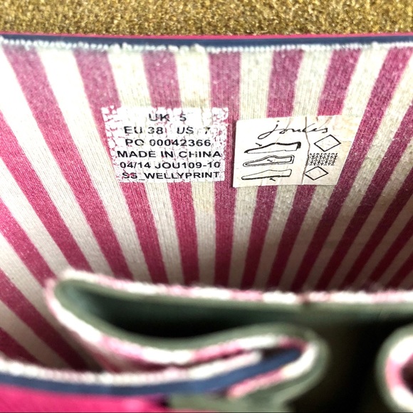 SOLD // Women’s Joules Welly Rainboots Size 8 - Picture 6 of 7